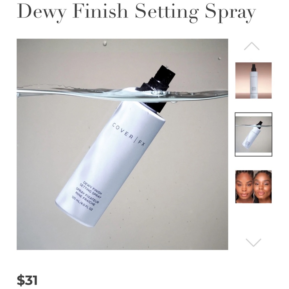 Cover fx illuminating setting spray